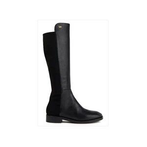 $700 STUART WEITZMAN KEELAN LEATHER KNEE HIGH BOOT BLACK 50/50 7.5 (PA24)